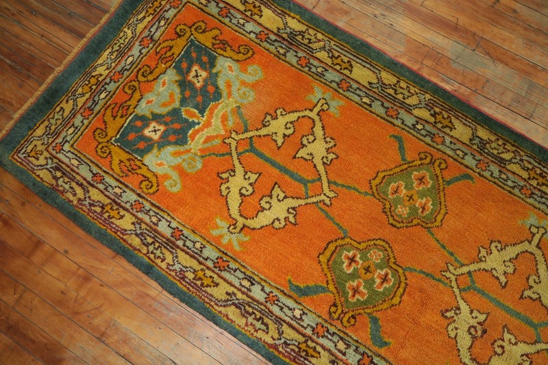 Antique Narrow Turkish Oushak Ushak Rug Runner 2'10''x15'8'' gallery