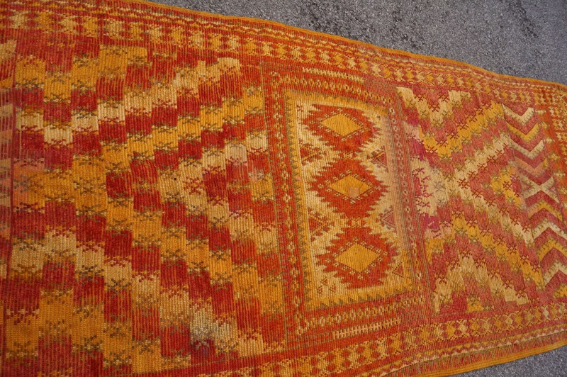 3X11FT Antique Amazing handmade Moroccan Beautiful colorful Runner! circa 1920 gallery