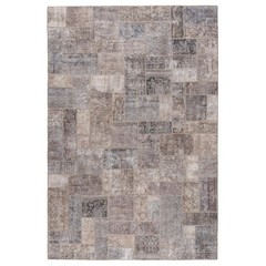 Patchwork 299×199 cm Hand Knotted Vintage Oriental Rug Carpet Brown