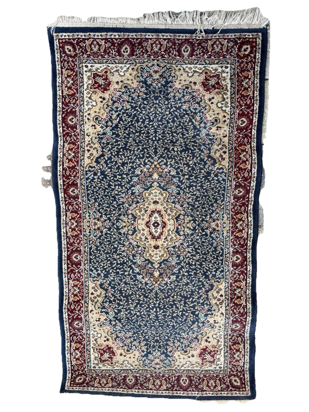 Vintage Hand Knotted Kashmar Rug! 5ft By 31 Inches. gallery