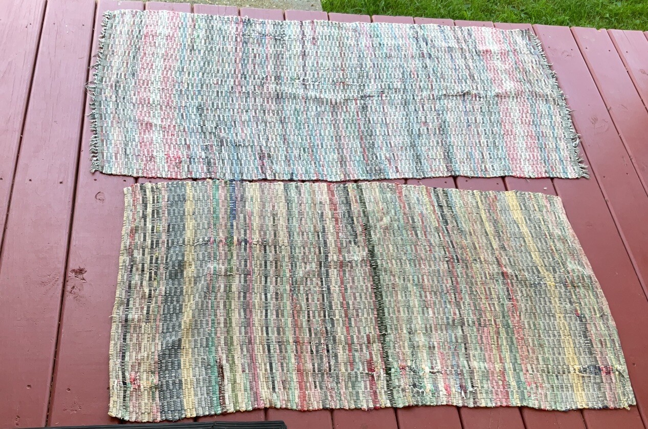 RARE VINTAGE HAND MADE RUG,WOOVEN RUG , AREA RUG, ESTATE FIND gallery