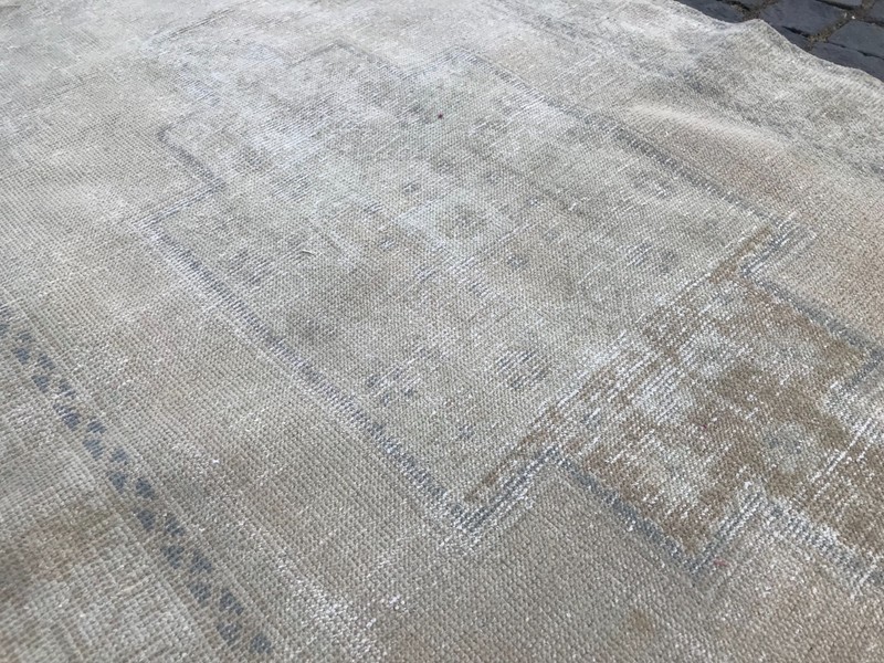 Bohemian Area Rug Handmade Wool Rug Turkish Vintage Traditional Rug 4,0 x 7,7 ft gallery