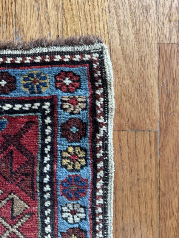 Caucasian Shirvan 8x3’7 Impossibly Rare Exquisitely Unique Design circa 1900 gallery