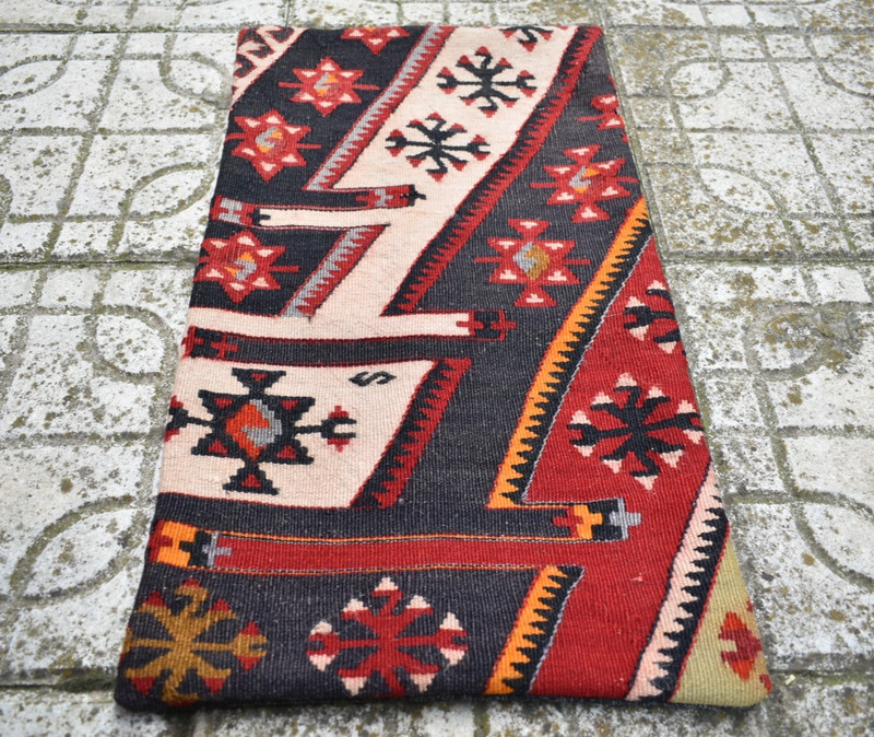Turkish Kilim Pillow Cover Sofa Rug 13''x23'' Decorative Handmade Cushion Cover gallery