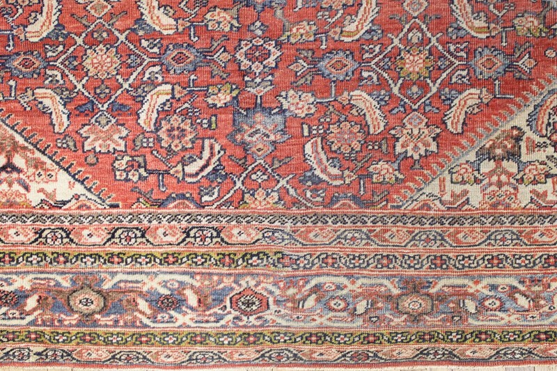 Antique Hand-Knotted Traditional Floro-Geometric Oriental Carpet gallery