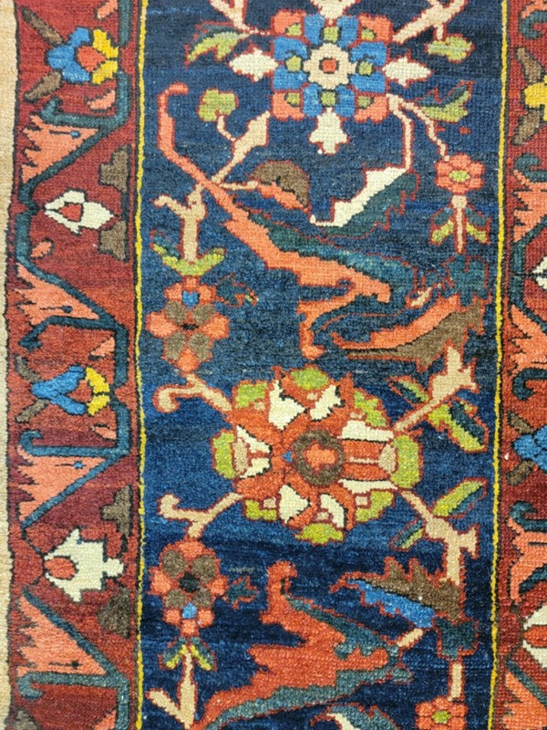 Antique Oriental Hand-Knotted Wool Area Rug Unique Bakhtiari Ivory 11'5" x 16'3" gallery