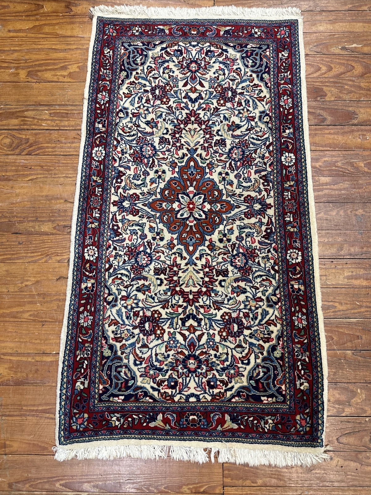 Antique Sarouk rug 4’3”x2’4” Carpet 1960s (239) gallery