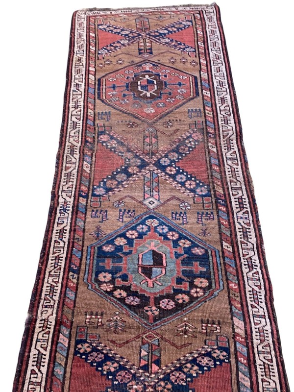 #520 Vintage Tribal Kurdish Runner Rug | 3'16x 11.12 ft gallery