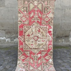 Armenian Very Old Area Rug 2.85 x 6.17 ft, 3×6 Handmade Wool Rug 87 x 188 cm