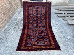 4×6 Vintage Pictorial Soft Decor Rug – Wool, Tribal Pattern Nomadic Art Rug