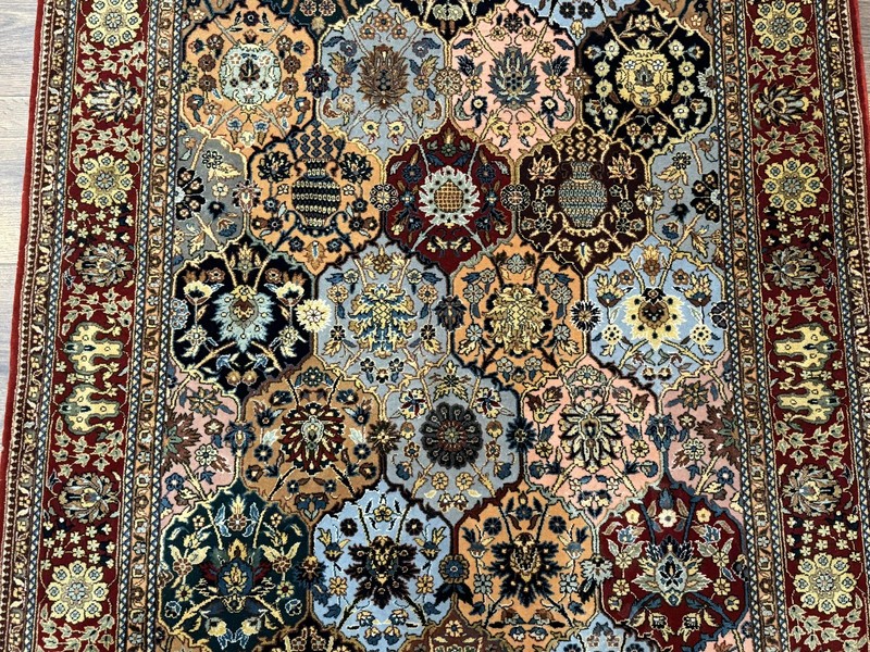 Sino Per'sian Rug 3x5 Multicolor Hand-Knotted Wool on Silk Very Fine 480 KPSI gallery