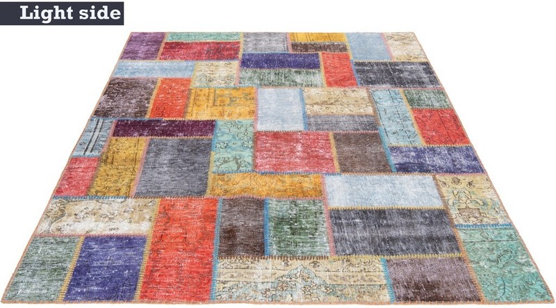Patchwork 205x152 cm Hand Knotted Oriental Rug Vintage Carpet gallery