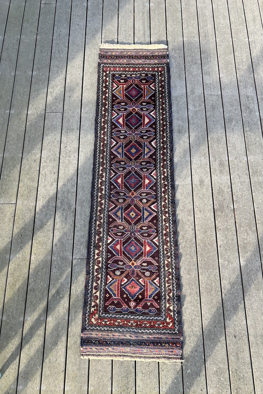 AFGHANI BALOUCH Hand Knotted Wool RUG • RUNNER • 2’ 2” x 8’ 6” gallery