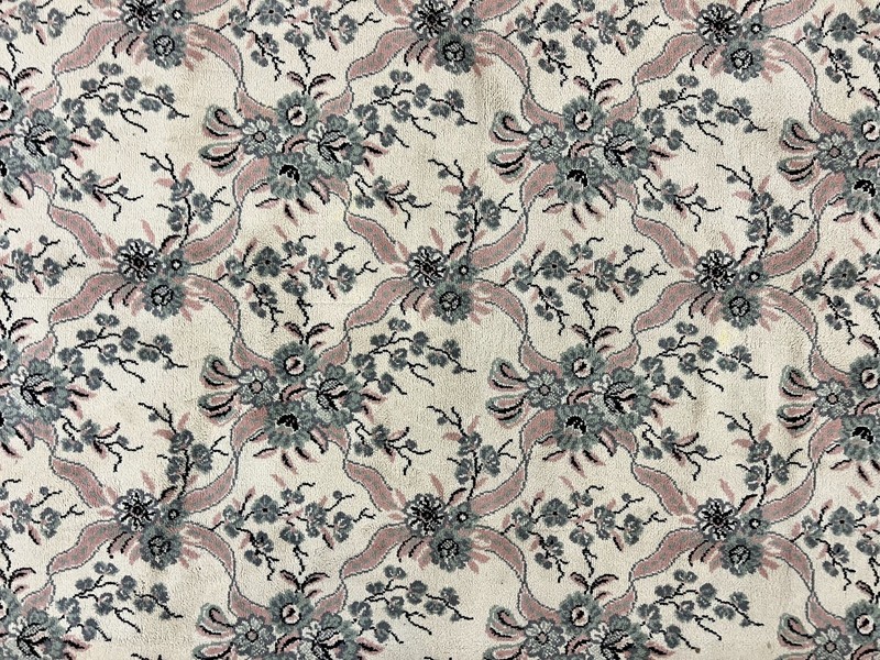Belgium Power Loomed Rug 8x11, Ivory and Green, Wool Carpet, Floral gallery