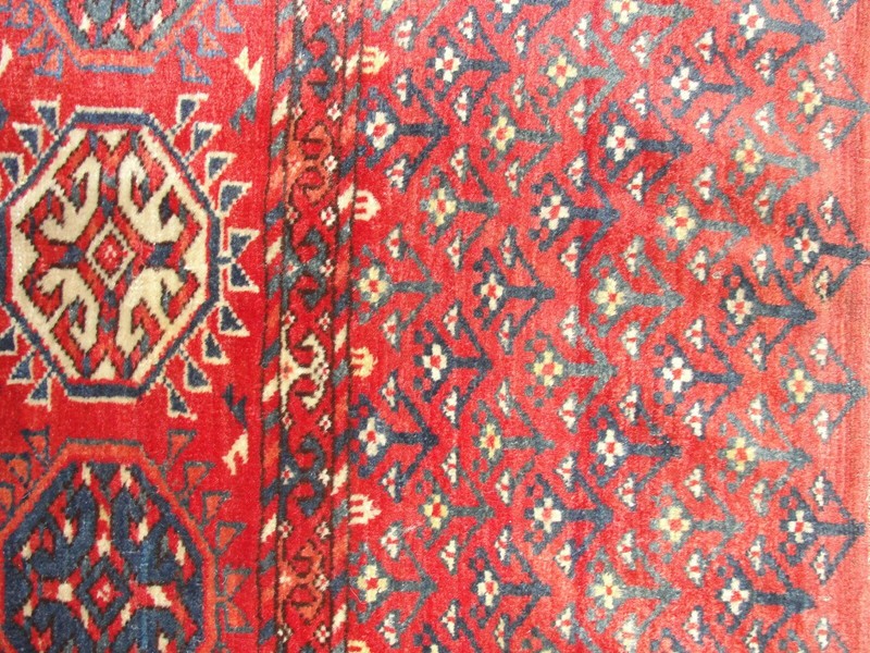 Antique Tekke Main Carpet, Turkoman, 6'7" x 9'6" #01004 gallery