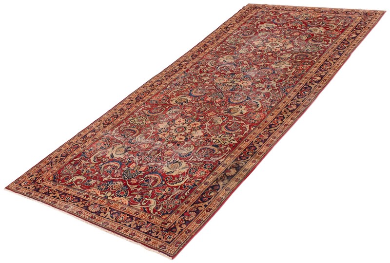 Vintage Hand-Knotted Carpet 5'5" x 13'1" Traditional Oriental Wool Area Rug gallery