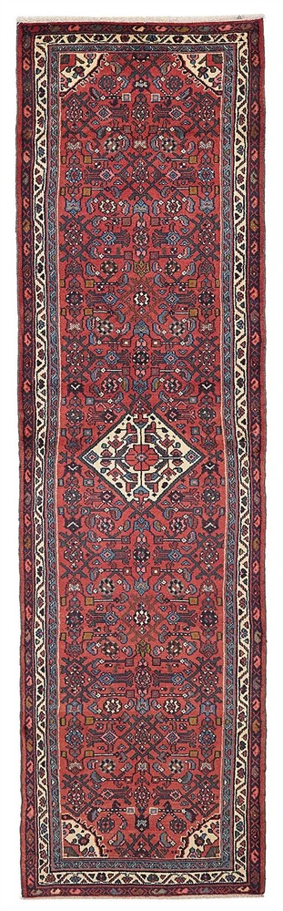 2'9" x 10'4" Vintage Hand-knotted Runner Rug Traditional Oriental Wool Carpet
