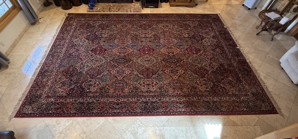 11.5x16 Karastan Multicolor Panel Kirman Rug #717, Palace Size Wool 700 Series