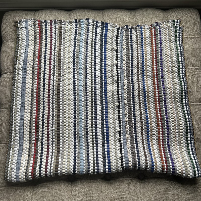 Vintage Hand Loomed Rag Rugs 41”X23” And 37”X21” gallery