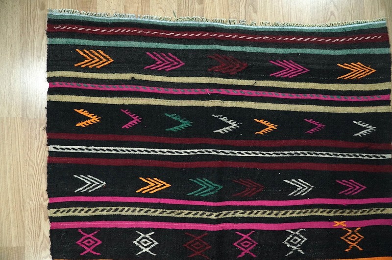 Wool Handmade Kilim Runner, Boho Colorful Turkish Runner, 4.07x10.66 ft. H-2766 gallery