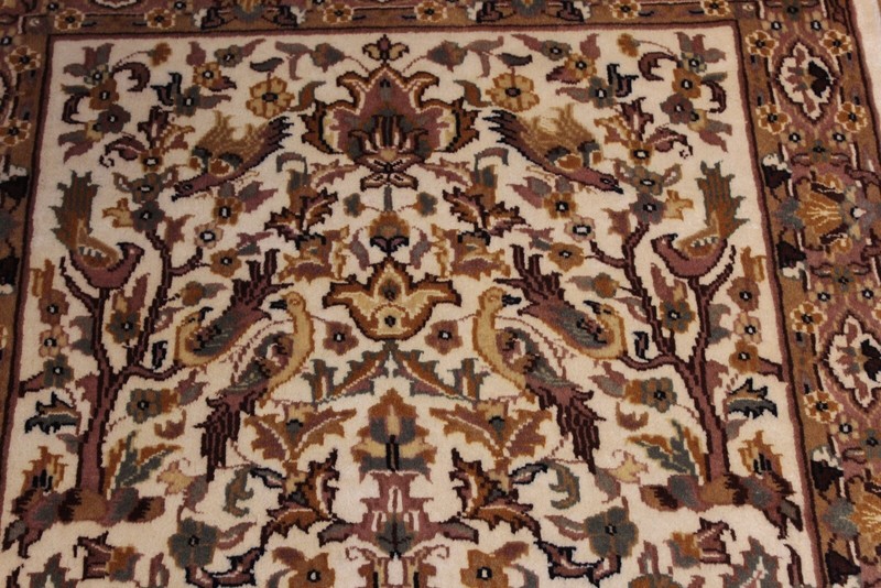 _HAND-MADE_RUG. Bukhara Turkmen design LIGHT BROWN wool area rug gallery