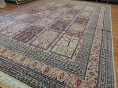 12×16 Garden BOX Antique Oriental Rug Red Brown Green Rust Animals Tree