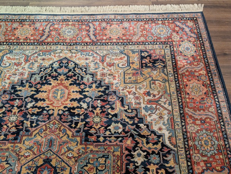 Karastan Rug 8.8 x 10.6, Navy Heriz #700/701, Wool, Discontinued gallery
