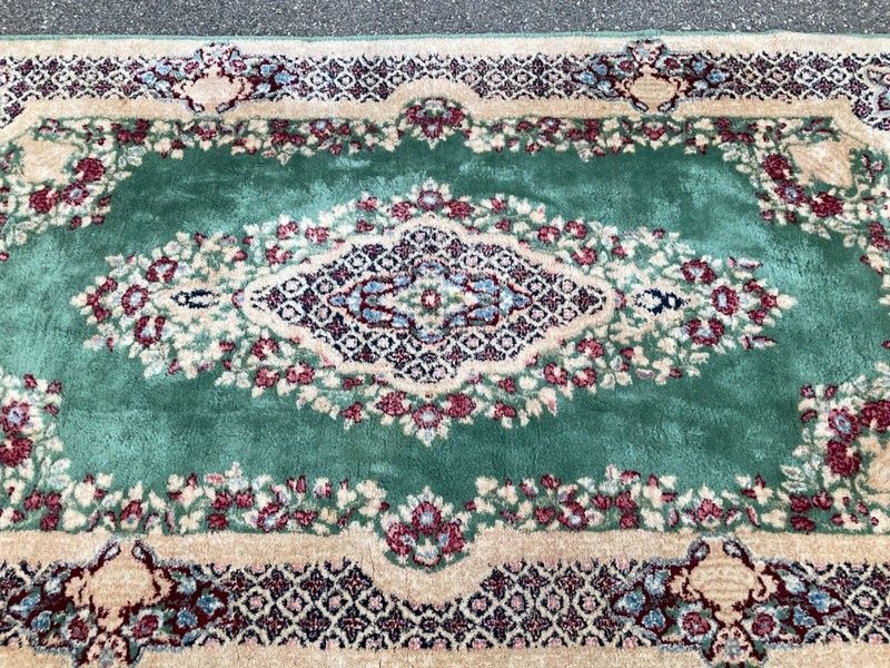 4'1" X 7'4" Green KER MAN FLORAL RUG gallery