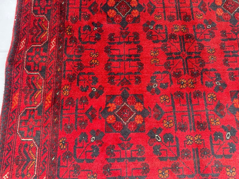 4x7 Afghan Turkmen Khal Mohammadi Bukhara Rug | Ethnic Oriental Style Wool Rug gallery