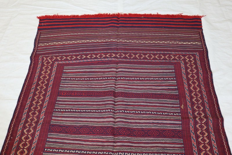 4'4 x 6'4 ft Turkmen Tribal hand knotted vegetable dye oriental kilim rug gallery