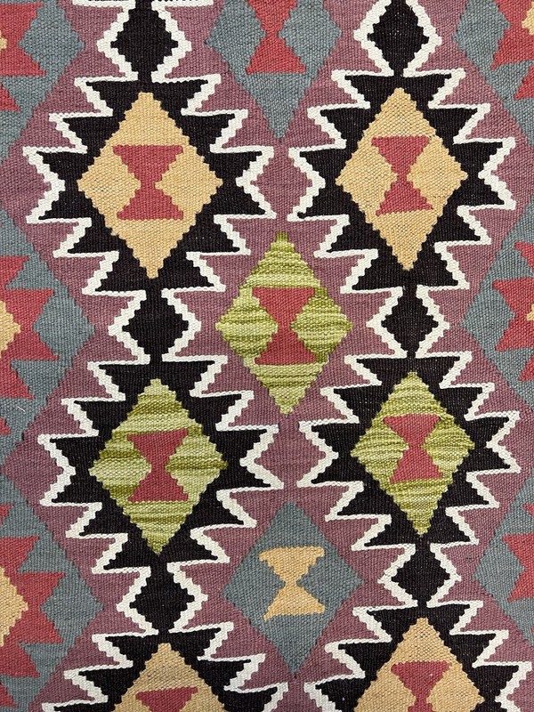 Vintage Kilim Traditional Hand Made Oriental Wool Kilim 5ftx3.2ft 145cmx99cm gallery