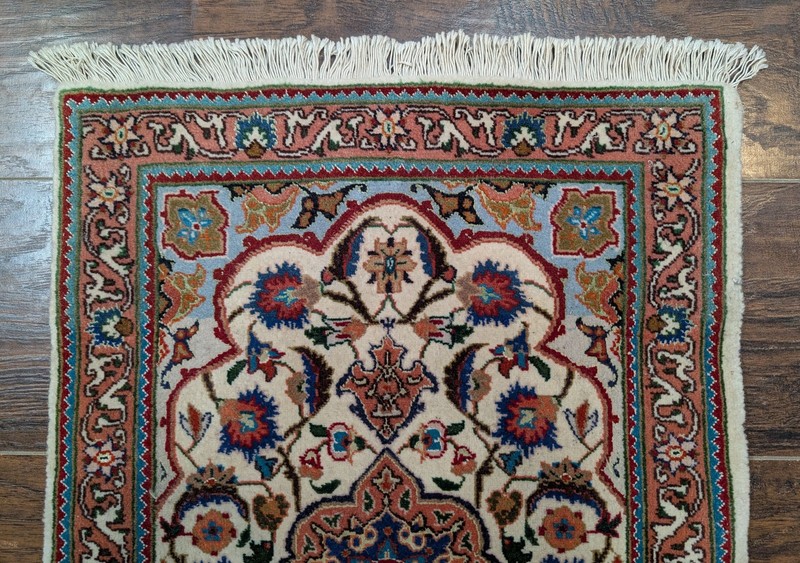 Small Per'sian Rug 1' 7" x 2' 4" - Fine 330 KPSI - 50 Raj - Hand Knotted gallery