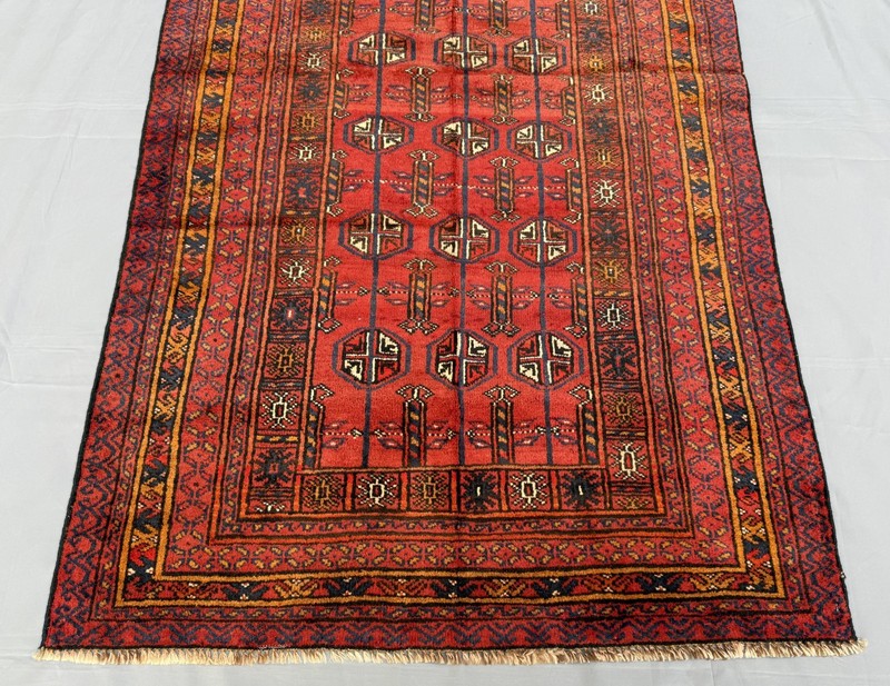 Red Antique Afghan Bokhara Rug 4x6 Fine Handmade Persian Style Oriental Carpet gallery