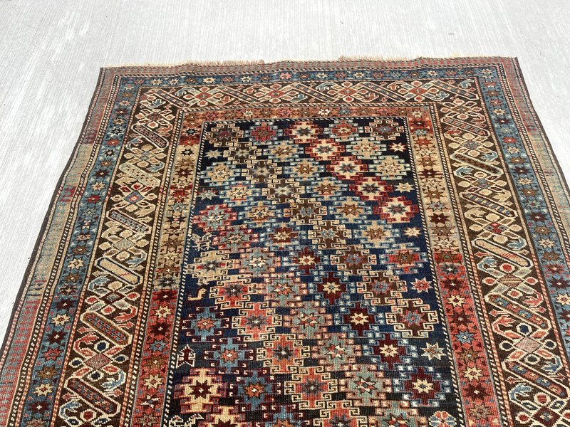 ANTIQUE 19th CENTURY TRIBAL CAUCASIAN CH CHI ORIENTAL RUG SIZE 4' 2x 6'1 gallery