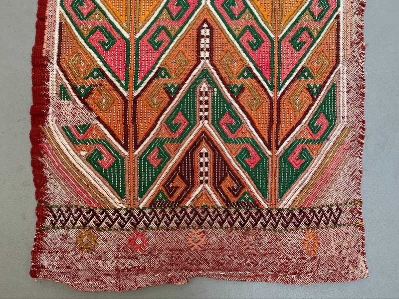 Vintage Turkish Mini Kilim 90x49 cm Wool Small Kelim Runner, shabby Chic gallery