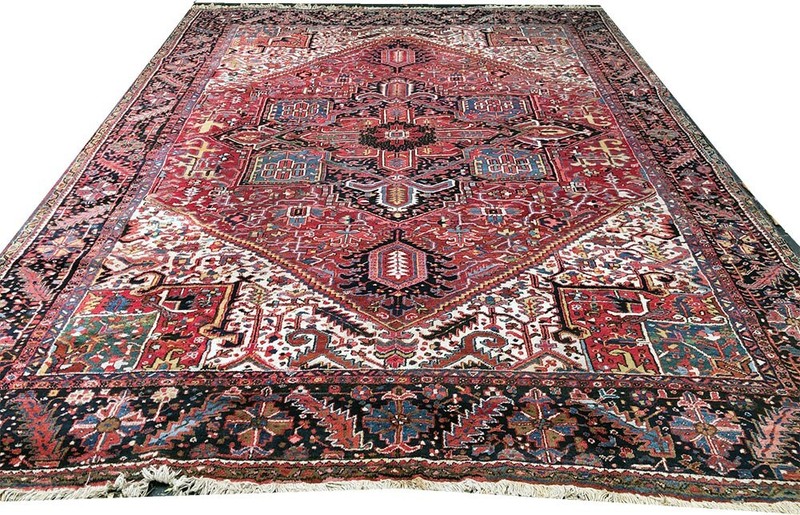 An Antique Decorative 10' x 13'- Herize Rug gallery