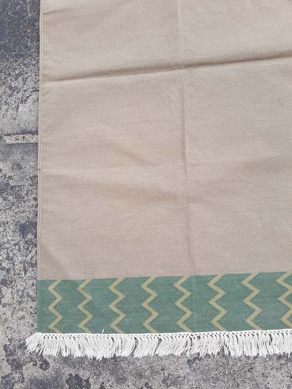 Vintage Traditional Handmade Turkish Style Geometric Cotton Area Rug 155x92 cm gallery