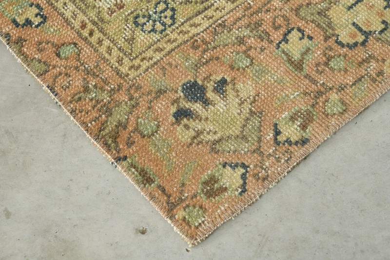 2x7 Turkish Wool Runner Rug Hand-Knotted Vintage Oushak Rug Decor Carpet,1154 gallery