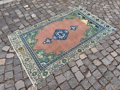 Wool rug, Area rug, Vintage rug, Turkish rug, Bohemian rug 3,4 x 5,7 ft