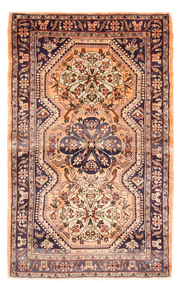 Vintage Traditional Hand-Knotted Area Rug 3'3" x 5'5" Oriental Wool Carpet