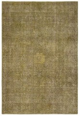 Vintage 285×192 cm Hand Knotted Persian Rug Oriental Carpet Green