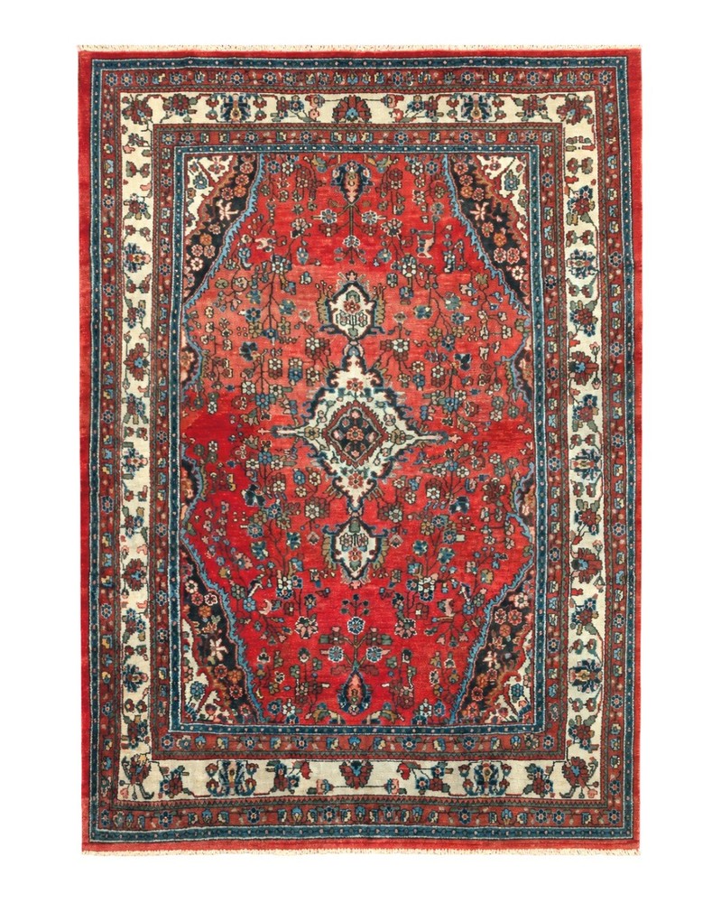Pers'ian Rug 8' 6" x 11' 9", Red, Village Rug, Hand Knotted, Wool