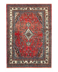 Pers’ian Rug 8′ 6″ x 11′ 9″, Red, Village Rug, Hand Knotted, Wool
