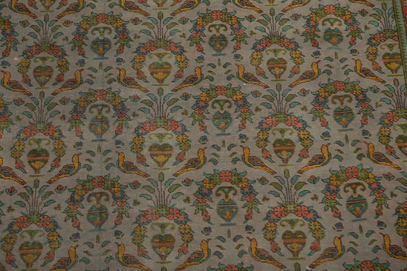 Vintage Overdyed Bird Design Traditional 10x12 Area Rug Low Pile Handmade Carpet gallery