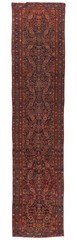 Antique Red Hand Knotted Oriental Runner 3’5 X 15’5 E24884