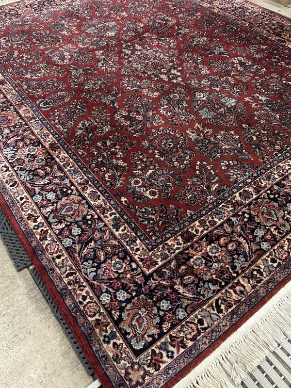 Authentic 8.8 x 10 Vintage Karastan Red Sarouk Rug #785 gallery