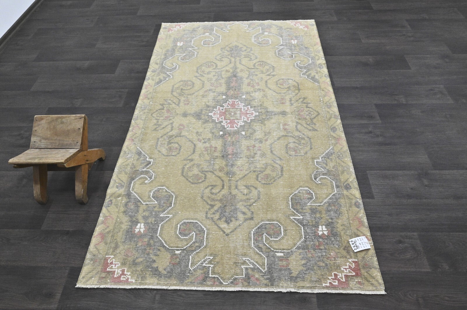 Oushak Turkish Vintage Rug 4x7 Kilim Rug Anatolian Handmade Boho Decor BEIGE gallery