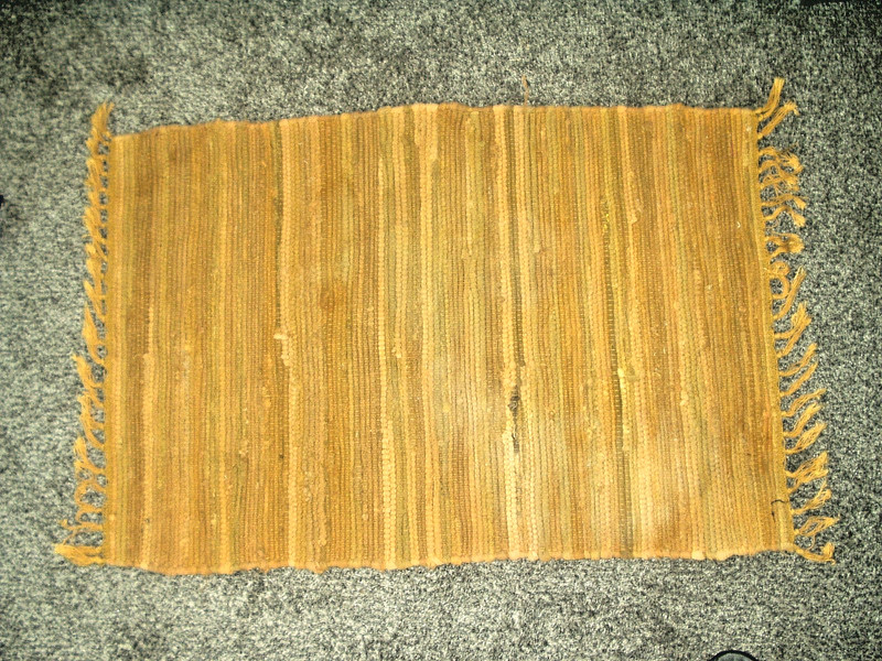 Vintage Folk Art Rug Hand Woven w/ Fringe 35" x 24" Hand Made Rectangle w/ Stars gallery
