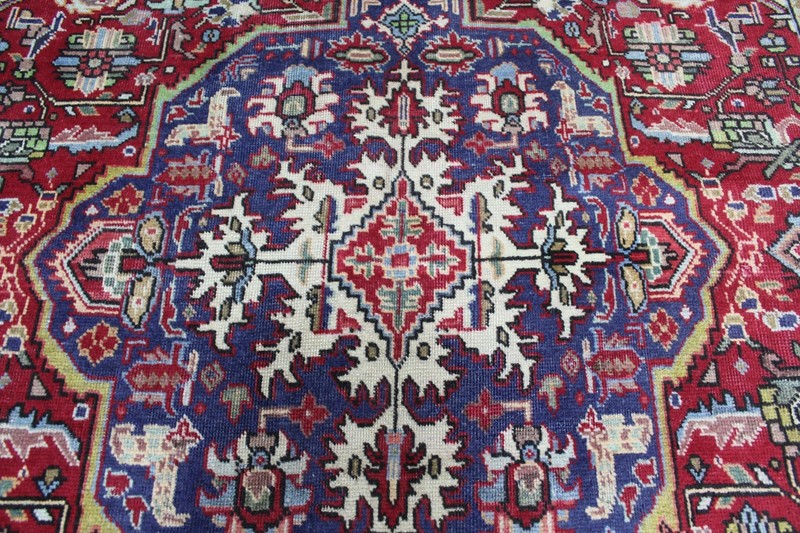 Large Handmade Oriental Rug 295x194 cm Red Medallion Design Carpet gallery