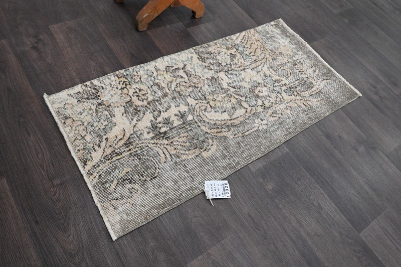 Oushak Turkish Doormat Rug 2x3 BROWN Anatolian Handmade Vintage Small Kilim Rug gallery